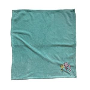 Circo Target 3 Flowers Applique Teal Green Pink Baby Security Lovey Blanket